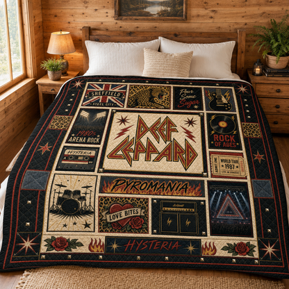 Def Leppard Quilt Blanket – Iconic Symbol Inspired High Quality Quilt Blanket