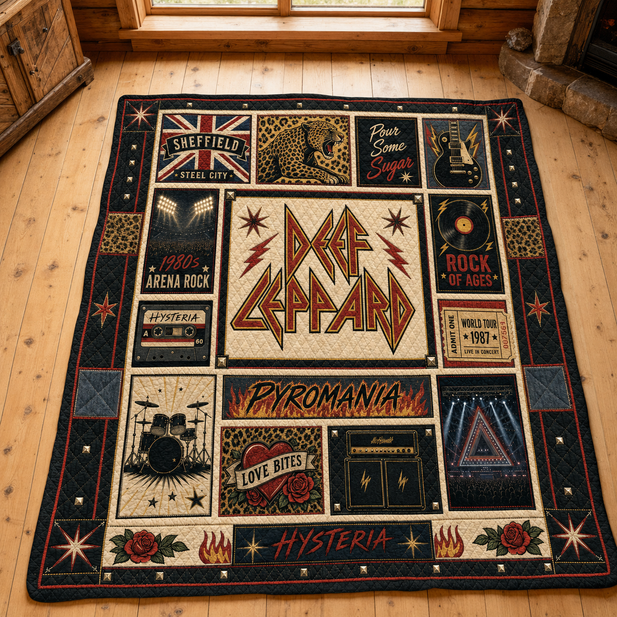 Def Leppard Quilt Blanket – Iconic Symbol Inspired High Quality Quilt Blanket