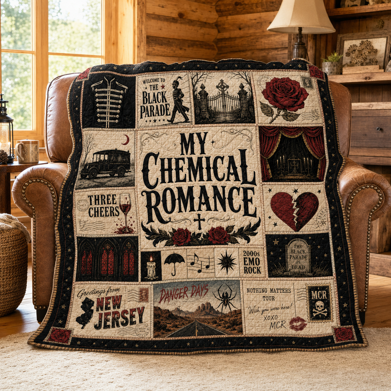 My Chemical Romance Quilt Blanket – Iconic Symbol Inspired High Quality Quilt Blanket