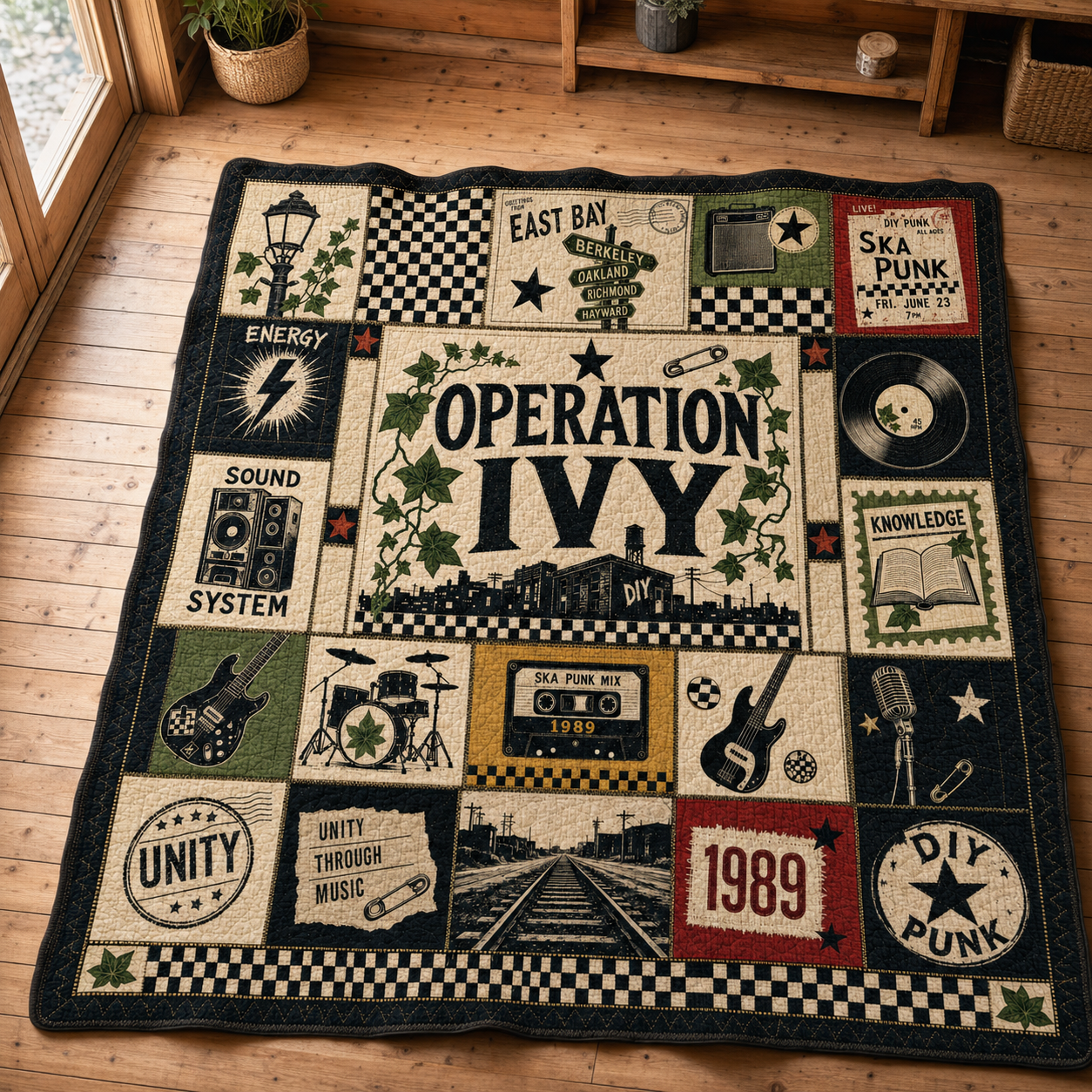 Operation Ivy Quilt Blanket – Iconic Symbol Inspired High Quality Quilt Blanket
