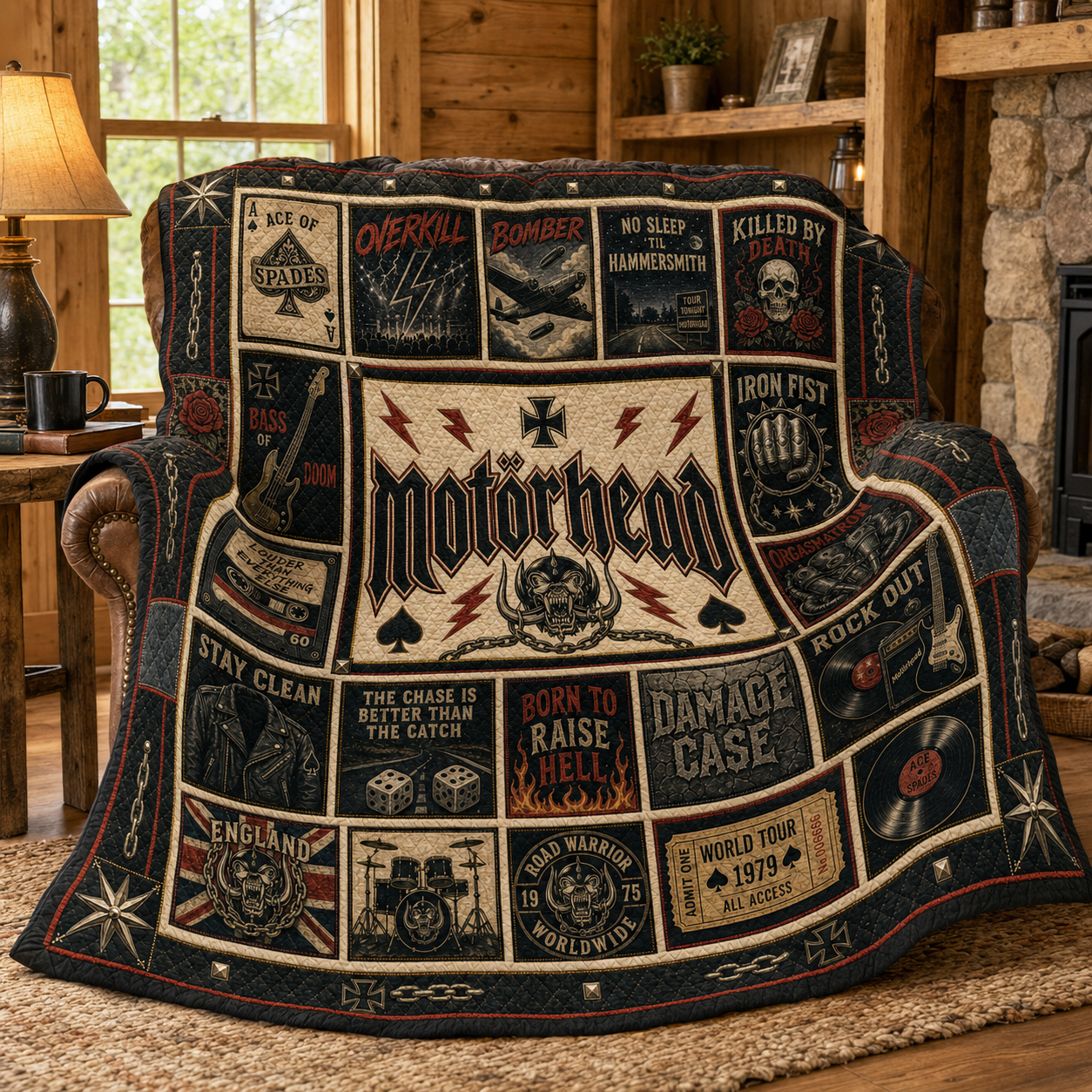 MotorHead Quilt Blanket – Iconic Symbol Inspired High Quality Quilt Blanket
