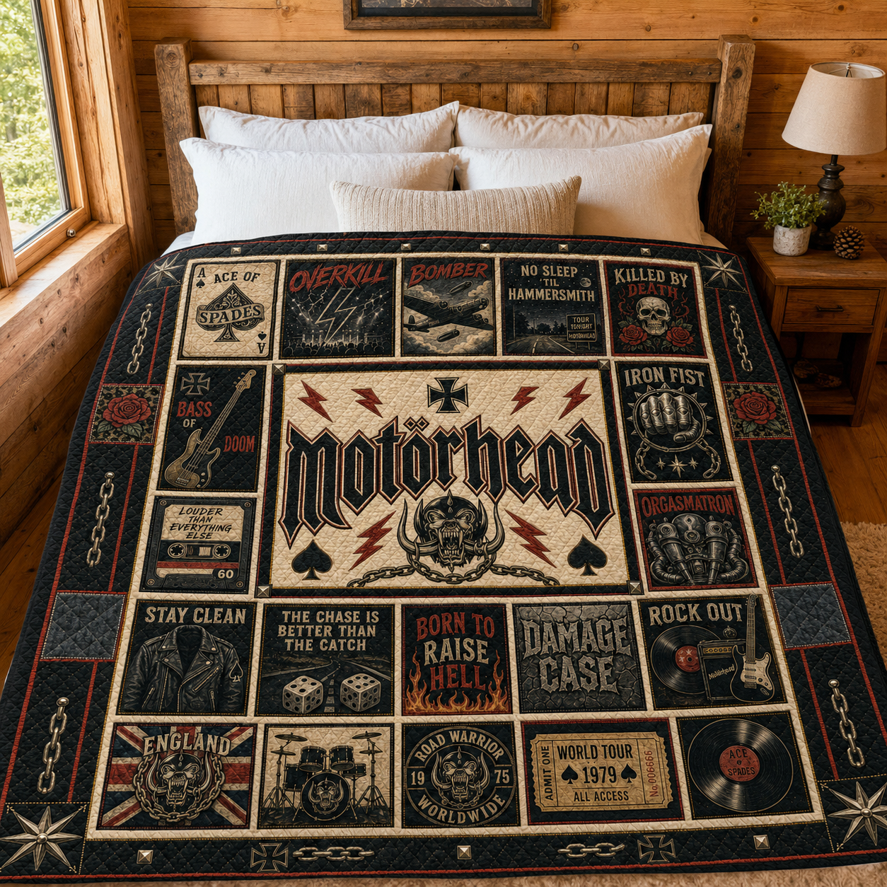 MotorHead Quilt Blanket – Iconic Symbol Inspired High Quality Quilt Blanket
