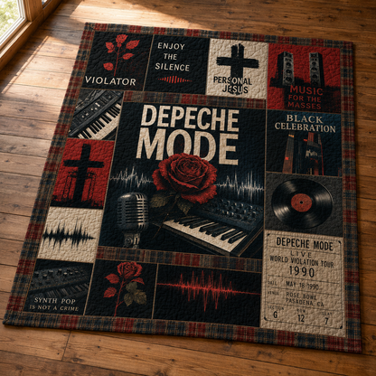 Depeche Mode Quilt Blanket – Iconic Symbols Inspired High Quality Quilt Blanket