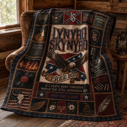 Lynyrd Skynyrd Quilt Blanket – Iconic Symbol Nostalgic High Quality Blanket