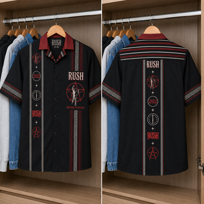 Rush Luxury Design Hawaiian Shirt - Mexican Inpsired Swan Song Hawaiian Shirt Black Version