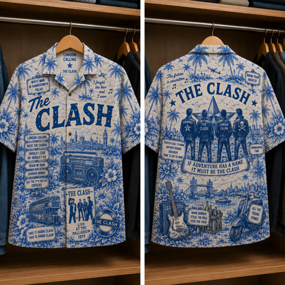 The Clash Luxury Design Hawaiian Shirt - Tropical Blue Inpsired Hawaiian Shirt Classic