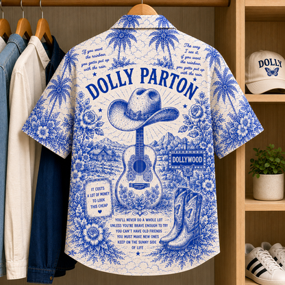 Dolly Parton Tropical Hawaiian Shirt - Tropical Inpsired Hawaiian Shirt Iconic