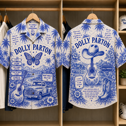 Dolly Parton Tropical Hawaiian Shirt - Tropical Inpsired Hawaiian Shirt Iconic