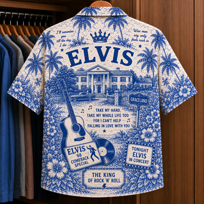 Elvis Presley Tropical Hawaiian Shirt - Tropical Inpsired Hawaiian Shirt Iconic