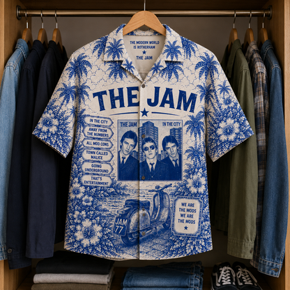 The Jam Tropical Hawaiian Shirt - Tropical Inpsired Hawaiian Shirt Iconic Album Cover