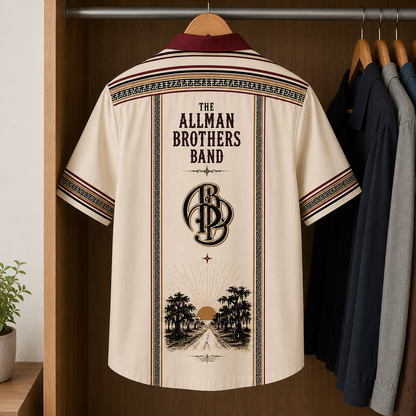 The Allman Brothers Band Luxury Design Hawaiian Shirt - Mexican Inpsired Hawaiian Shirt White Version