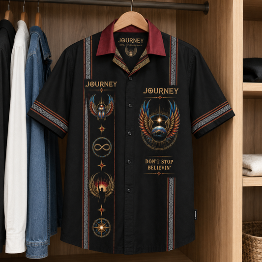 Journey Luxury Design Hawaiian Shirt - Mexican Inpsired Hawaiian Black Version