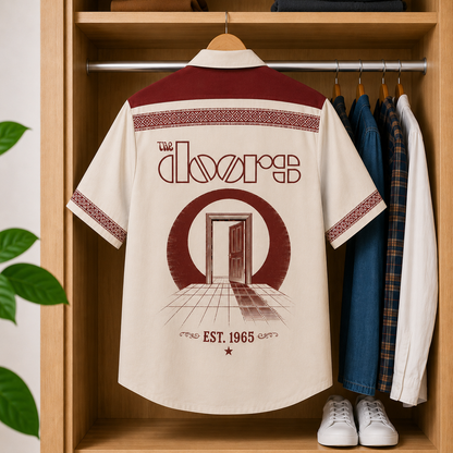 The Doors Luxury Hawaiian Shirt - Mexican Inspired Hawaiian Shirt White Version