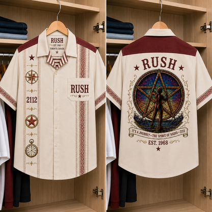 Rush Luxury Hawaiian Shirt - Mexican Inspired Hawaiian Shirt White Version