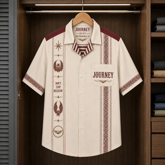 Journey Luxury Hawaiian Shirt - Mexican Inspired Hawaiian Shirt White Version