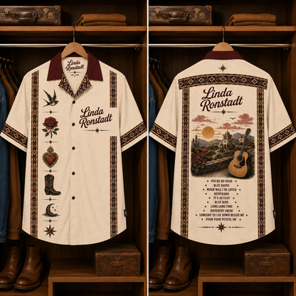 Linda Ronstadt Luxury Hawaiian Shirt - Mexican Inspired Hawaiian Special Shirt