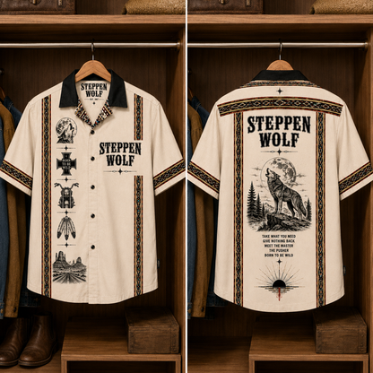 SteppenWolf Luxury Hawaiian Shirt - Mexican Inspired Hawaiian Shirt White Version