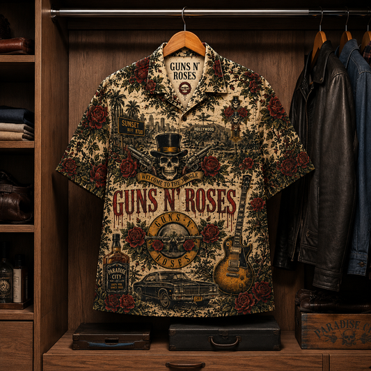 Gun N' Roses Luxury Hawaiian Shirt - Tropical Inspired Hawaiian Special Shirt