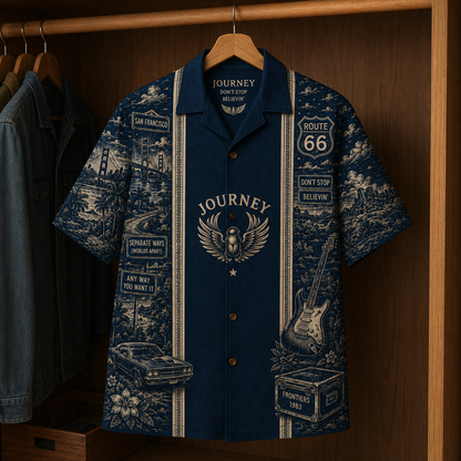 Journey Luxury Hawaiian Shirt - Designer Brand Inspired Hawaiian Special Edition
