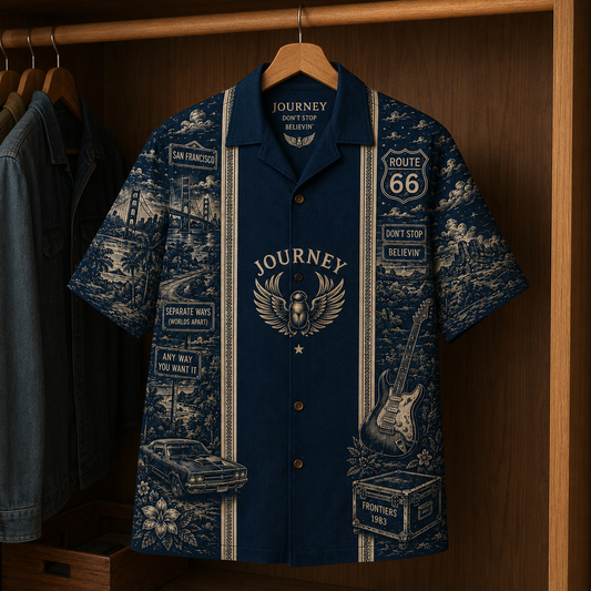 Journey Luxury Hawaiian Shirt - Designer Brand Inspired Hawaiian Special Edition
