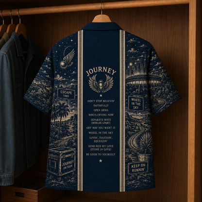 Journey Luxury Hawaiian Shirt - Designer Brand Inspired Hawaiian Special Edition