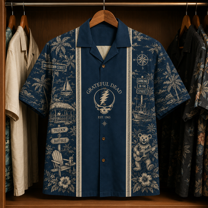 Grateful Dead Luxury Hawaiian Shirt - Designer Brand Inspired Hawaiian Special Edition
