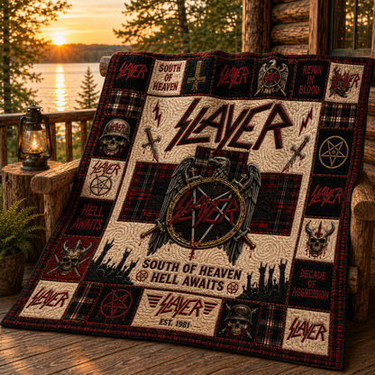 Slayer Quilt Blanket – Forever Rock And Roll High Quality Quilt Blanket Version 2