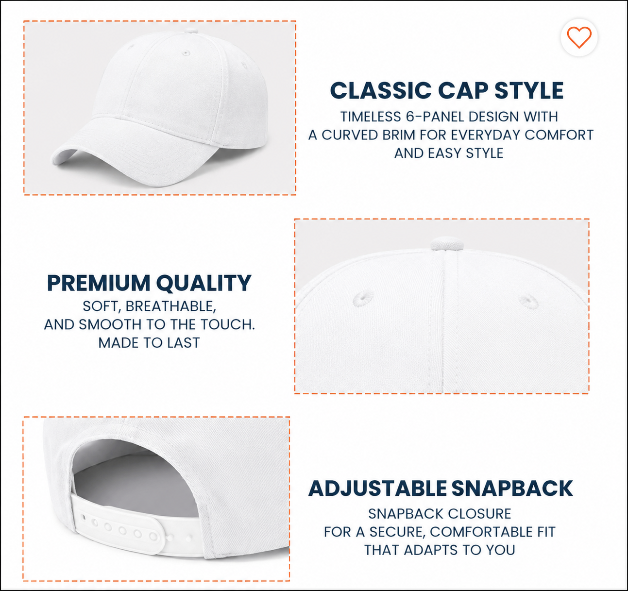 KISS Iconic Classic Cap – Retro Vintage Classic Cap (With Box)