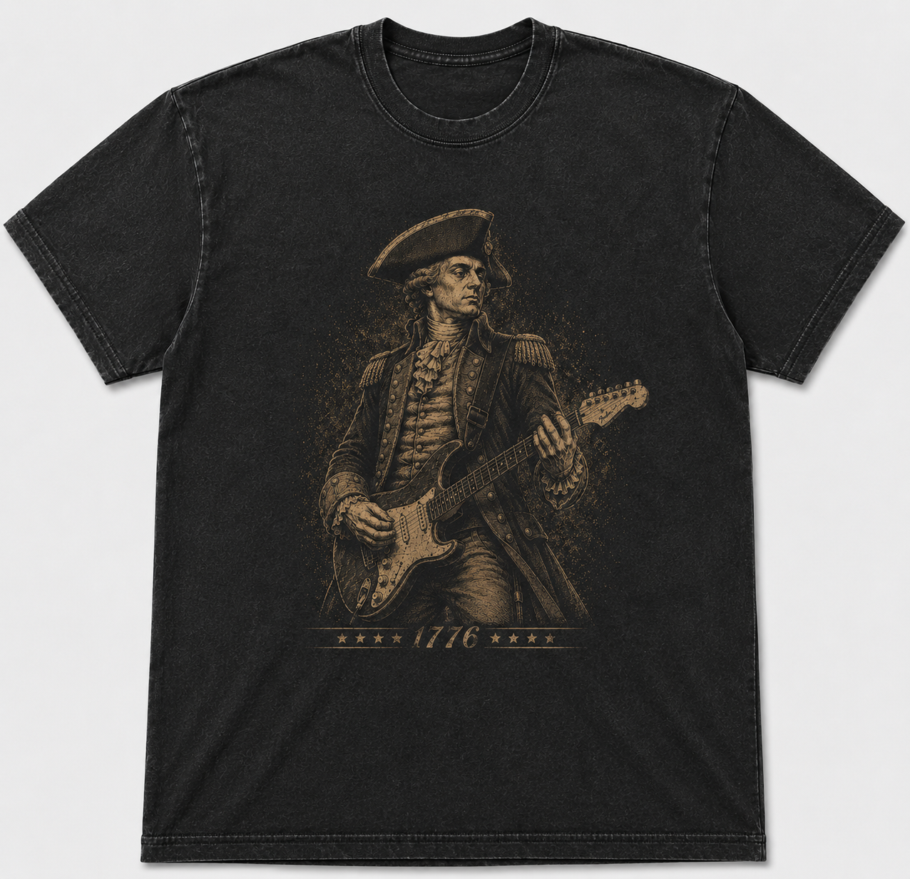 1776 Revolutionary Guitar Patriot Tee - 4th of July Inpired Tee