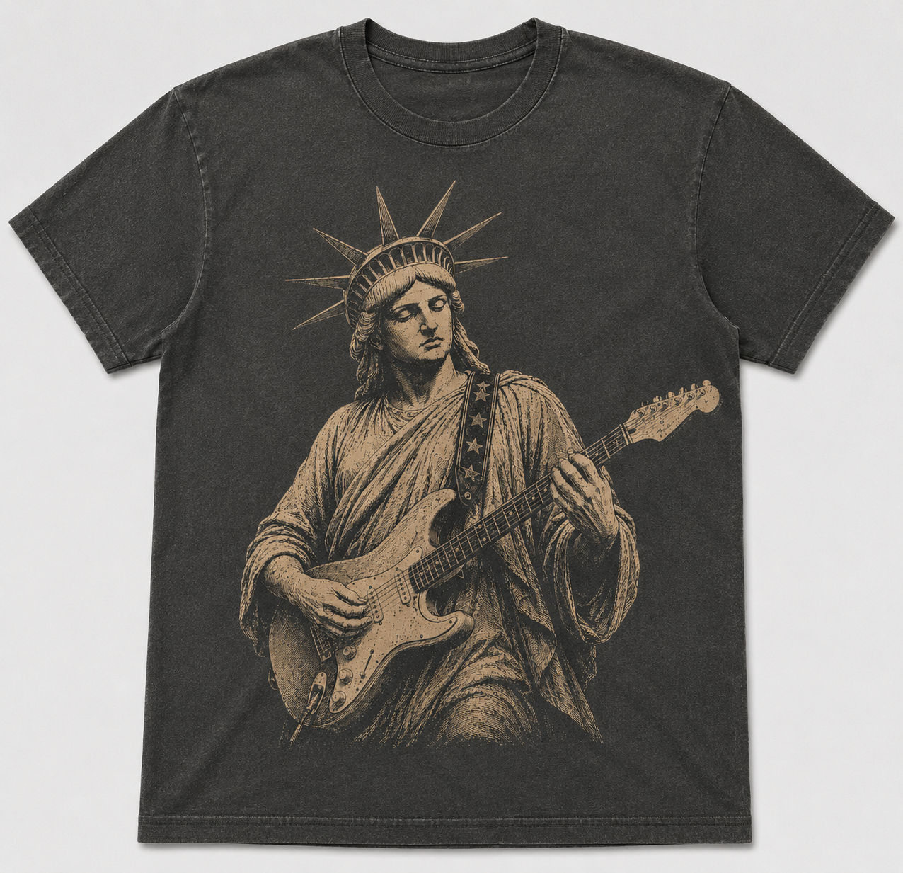 Lady Liberty Rocks Vintage Tee- 4th of July Inpired Tee