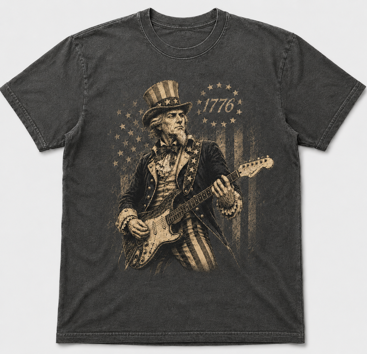 Uncle Sam Rocks 1776 Vintage Tee - 4th of July Inpired Tee