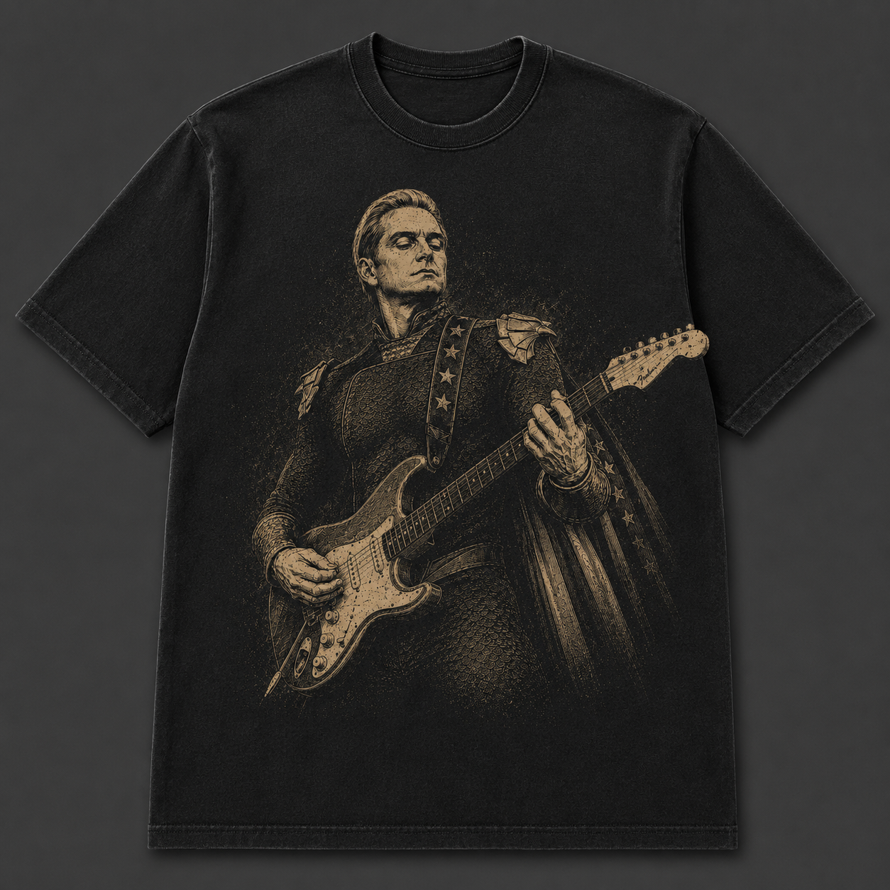 Homelander Patriot Guitar Hero Vintage Tee - 4th of July Inpired Tee