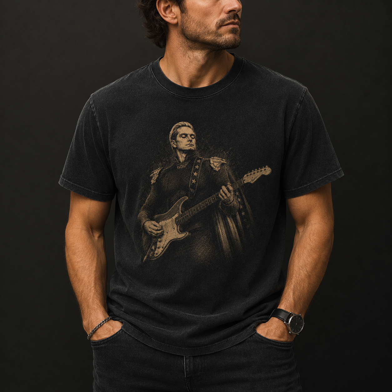 Homelander Patriot Guitar Hero Vintage Tee - 4th of July Inpired Tee
