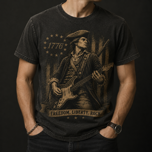 1776 Minuteman Freedom Liberty Rock Tee - 4th of July Inpired Tee