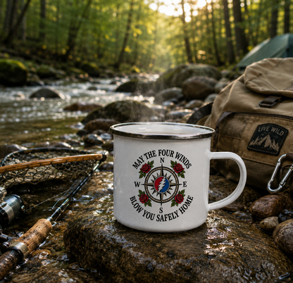 May The Four Winds Blow You Safely Home Camping Mug - Grateful Dead Inspired