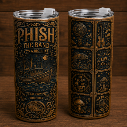 Phish Band 20oz Stainless Steel Tumbler, Phish Travel Mug, Double Wall Insulated Coffee Tumbler, Jam Band Gift for Phish Fans
