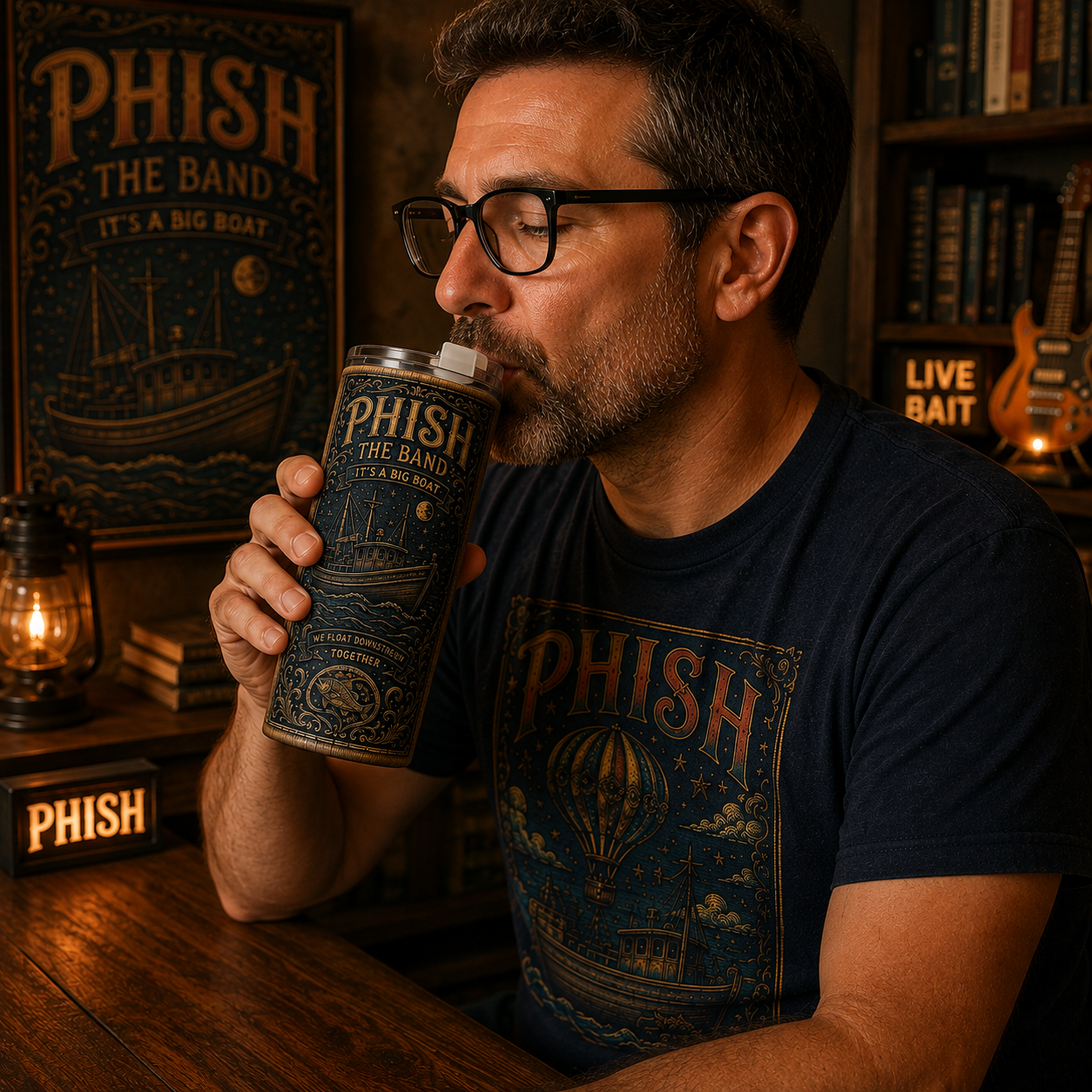 Phish Band 20oz Stainless Steel Tumbler, Phish Travel Mug, Double Wall Insulated Coffee Tumbler, Jam Band Gift for Phish Fans