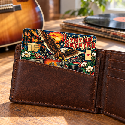 Lynyrd Skynyrd Credit Card Sticker, Free Bird Sweet Home Alabama Card Skin, Southern Rock Wallet Decal Gift