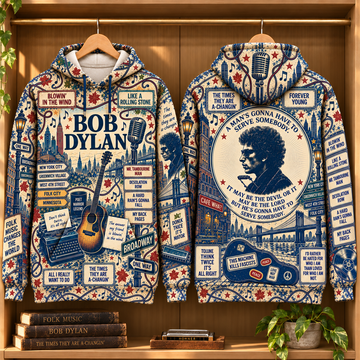 Bob Dylan Folk Legend Hoodie – Highway 61 Vintage Music Pullover, New York Folk Rock Fan Gift