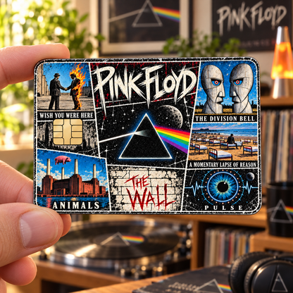Pink Floyd Credit Card Sticker, Dark Side of the Moon Wish You Were Here Card Skin, Vintage Progressive Rock Vinyl Gift