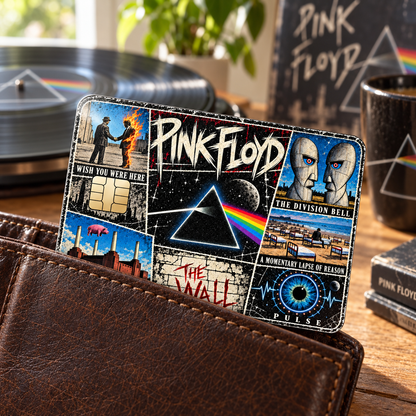 Pink Floyd Credit Card Sticker, Dark Side of the Moon Wish You Were Here Card Skin, Vintage Progressive Rock Vinyl Gift
