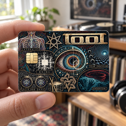 Tool Credit Card Sticker, Lateralus Fear Inoculum Album Collage Card Skin, Progressive Metal Wallet Decal Gift