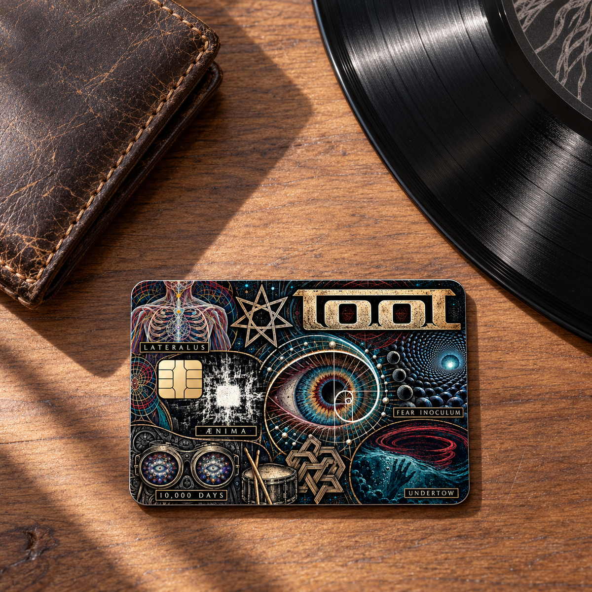 Tool Credit Card Sticker, Lateralus Fear Inoculum Album Collage Card Skin, Progressive Metal Wallet Decal Gift