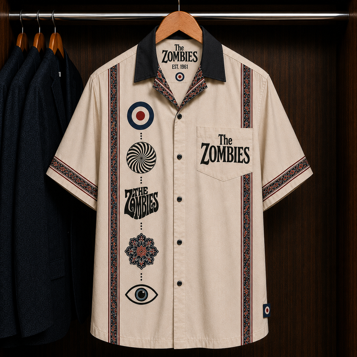 The Byrds Mr. Tambourine Man Bohemian Hawaiian Shirt - Mexican Inspired Hawaiian Shirt White Version (Copy)