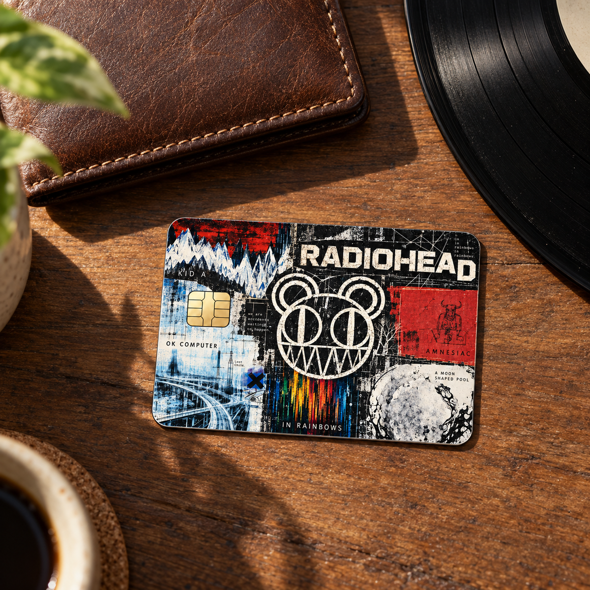 Radiohead Credit Card Sticker, OK Computer Kid A In Rainbows Card Skin, Alternative Rock Wallet Decal Gift