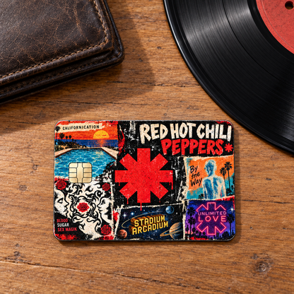 Red Hot Chili Peppers Credit Card Sticker, Californication Stadium Arcadium Card Skin, RHCP Rock Music Wallet Decal