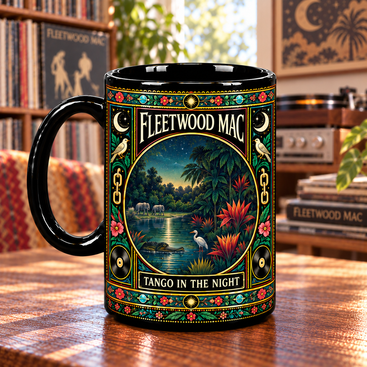 Fleetwood Mac Mug, Tango in the Night Tusk Ceramic Coffee Mug, Vintage Classic Rock Music Gift