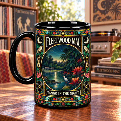 Fleetwood Mac Mug, Tango in the Night Tusk Ceramic Coffee Mug, Vintage Classic Rock Music Gift
