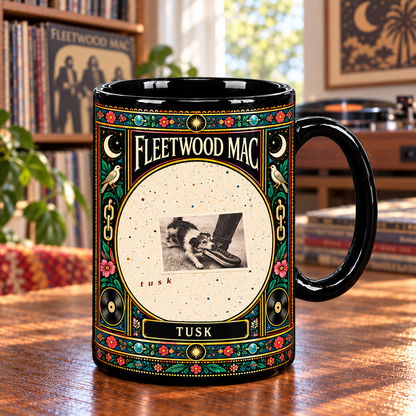 Fleetwood Mac Mug, Tango in the Night Tusk Ceramic Coffee Mug, Vintage Classic Rock Music Gift