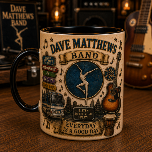 Dave Matthews Band Mug – DMB Fire Dancer Coffee Cup, Classic Rock Music Gift for Fans